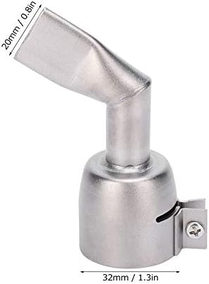 Welding Gun Nozzle, 2Pcs 120 Degree Hot Air Gun Welding Nozzle Stainless Steel Flat Nozzle Weld Torch Accessories for PVC PP...