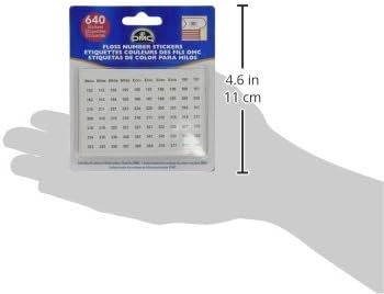 DMC 6103 Floss Number Stickers, 630-Stickers (3 Pack)...