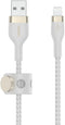 Belkin BoostCharge Pro Flex Braided USB Type A to Lightning Cable (1M/3.3FT), MFi Certified Charging Cable for iPhone 14, 13, 12, 11, Pro, Max, Mi...