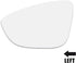 X AUTOHAUX Left Driver Side LH Mirror Glass W/Adhesive W/Adhesive for Volkswagen CC 2009-2017 for Volkswagen Eos 2009-2016 for Volkswagen Passat 2...