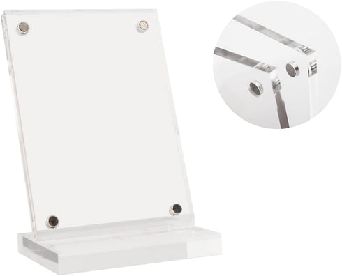 Baseball Card Display Stand Clear Acrylic Sports Graded Card Easel Holders Case Magnetic Frame (1)...