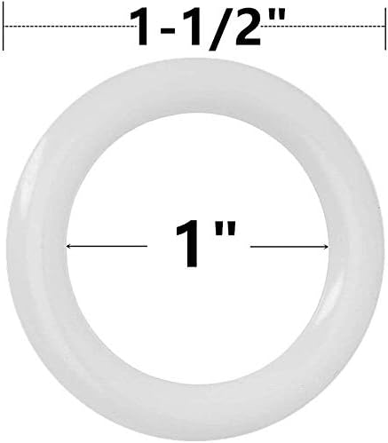 Plastic O Rings 8Pack 1-1/2" DIY Crochet Ring Circle Hook Craft Tool Accessory for Handbag Car Seat Manual Handbag Material Plastic Ring Hook Café...