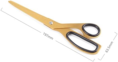 8" Multipurpose Scissors Stainless Steel Sharp Scissors Craft Scissors Office Household Scissors for Office Home General Use Gold...