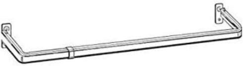 28" to 48" - Kirsch SUPER DUTY Lockseam CURTAIN ROD with 2" Clearance #6123-025...