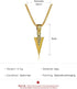 Arrowhead Pendant Necklace, Stainless Steel Spearpoint Necklace for Men Biker Streetwear Costume Jewelry...