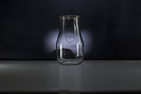 Weck Tulip Jars 2.5 Liter - Glass Jars for Sourdough Starter, Canning, and Storage with Wide Mouth and Glass Lid (1 Jar)...