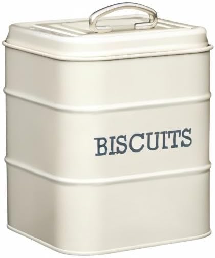 Living Nostalgia Biscuit tin 14,5x19cm, Metal, Antique Cream, 14.5 x 19 cm...