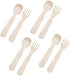 Re-Play Made in USA Toddler Forks and Spoons, Pack of 8 Without Carrying Case - 4 Kids Forks with Rounded Tips and 4 Deep Scoop Toddler Spoons - 0...