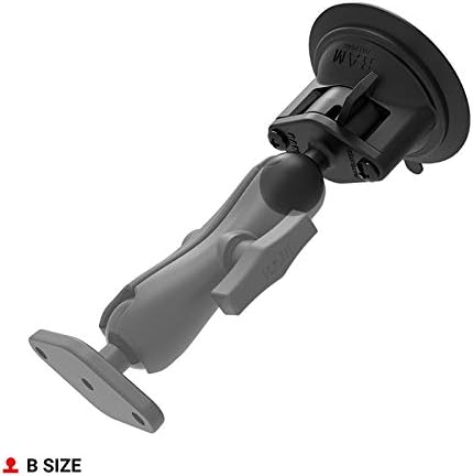 RAM MOUNTS Twist-Lock Composite Suction Cup Base with Ball RAP-B-224-1U with B Size 1" Ball...