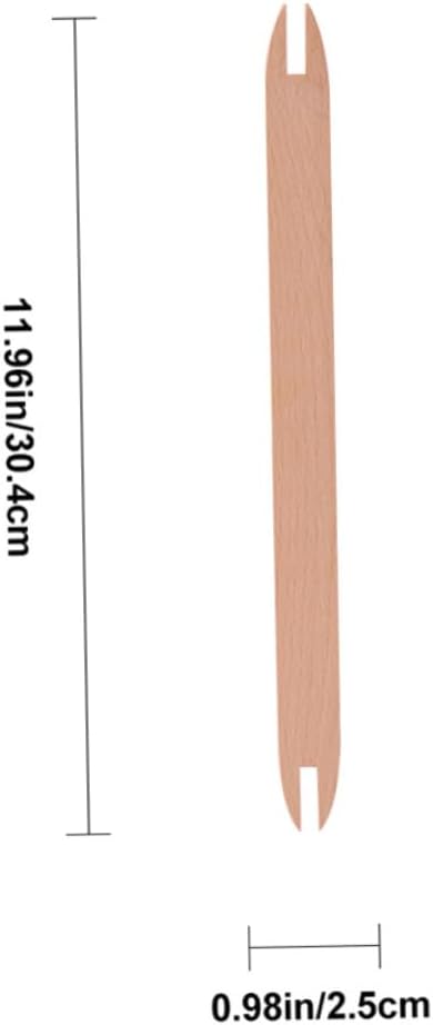 2 Pcs Wooden Weaving Shuttle Beech Wood DIY Weaving Tool Sweater Scarf Tapestry Weaving Sticks Crochet Hook Loom Tools for Knitted Crafts Accessor...