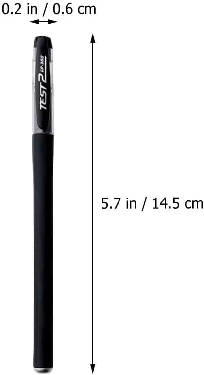 VILLCASE Black Gel Pens, 20pcs Fine Point Black Ink Pens Bulk, Stick Gel Ink Pens, Smooth Writing Pens 0.5mm Black Ballpoint Pens for School Offic...