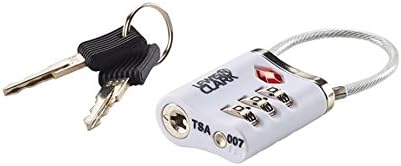 Lewis N. Clark Travelsentry 3-Dial Combo Lock with Keys, White, One Size...