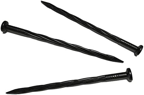 25PCS PlasticSpiral Landscape Edging Anchoring Spikes 8-inch, Spiral Nylon Landscape Anchoring Spikes?Landscape Stake for Paver Edging, Weed Barri...