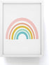 Society6 June Journal Minimalist Geometric Rainbow Mini Art Print, White Frame...