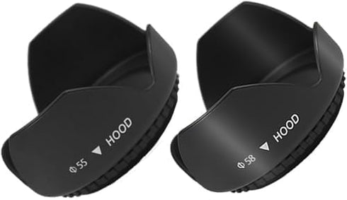 Acuvar 55mm and 58mm Digital Tulip Flower Lens Hood for Nikon D3500, D5600, D3400 DSLR Camera with Nikon 18-55mm f/3.5-5.6G VR AF-P DX and Nikon 7...