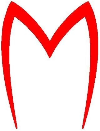 SPEED RACER 80'S CARTOON MACH 5 LOGO VINYL STICKERS SYMBOL 5.5" DECORATIVE DIE CUT DECAL FOR CARS TABLETS LAPTOPS SKATEBOARD - RED...