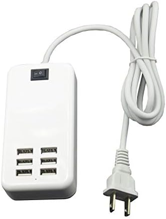 6 Ports USB Charger Hub Desktop US Plug AC Power Wall Travel Charging Adapter Slots Charging Station...