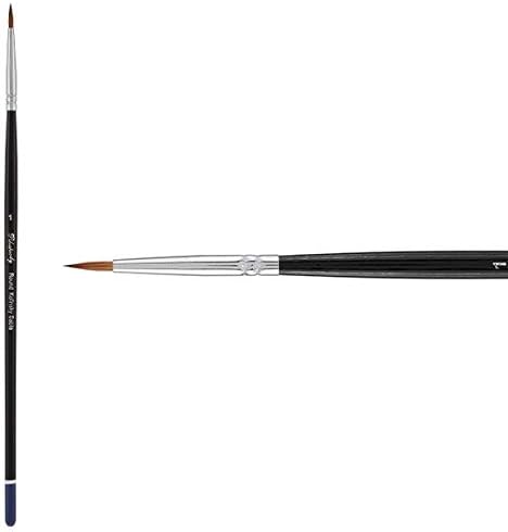 Creative Mark Rhapsody Kolinsky Sable Short Handle Brush - # 1, for Artists, Students, Professionals - Excellent Spring, Full Belly Washes, Englis...