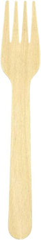 Disposable Wooden Forks (100 count), 6.5" Classic Style, 100% Compostable, Biodegradable, Sturdy, Heat Tolerant and Eco-Friendly....