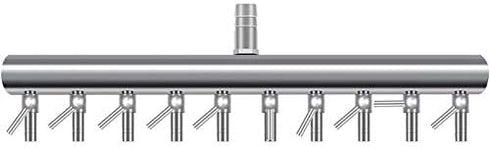 Stainless Steel Aquarium Fish Tank 10 Ways Air Flow Splitter Lever Control Valve...