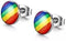 Stainless Steel Fashion Rainbow Ear Stud Earring for Gay & Lesbian Pride...