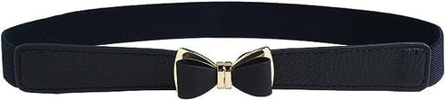 AKOAK Women's Tight Belt, Elastic Waist Buckle Belt, Artificial Leather Elastic Belt for Girls and Women, Alloy Buckle Elastic Waist Belt for Knit...