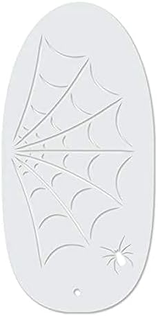 Stencil1FX - Spiderweb and Spider Eye Makeup Stencil for Costumes, Dress Up, Halloween, Cosplay, Arts, Face Painting, Witches, Vampires...