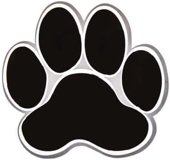 Black Paw Print Paper Cutout Student Badge - Bulletin Board Decor Shapes - 36 Pieces...