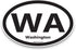 Magnet Me Up WA Washington US State Oval Magnet Decal, 4x6 Inches, Heavy Duty Automotive Magnet for Car Truck SUV, Any Magnetic Surface, The Everg...