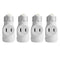 2 Outlet Light Socket to Plug Adapter, Electrical Screw in Light Bulb Socket Outlet Adapter, Lamp Holder, Dual Polarized E26 ETL, White (4PACK)...