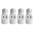 2 Outlet Light Socket to Plug Adapter, Electrical Screw in Light Bulb Socket Outlet Adapter, Lamp Holder, Dual Polarized E26 ETL, White (4PACK)...
