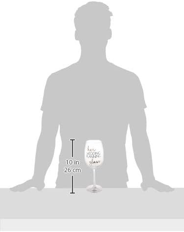 Pavilion Gift Company Her Wedding Planning Future Mrs 16 oz Crystal Wine Glass, Gold...