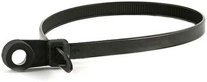 Electriduct 4" Nylon Mounting Cable Ties Plastic Mount Head Screw Zip Ties - 18 lbs - 100 Pack - Black...