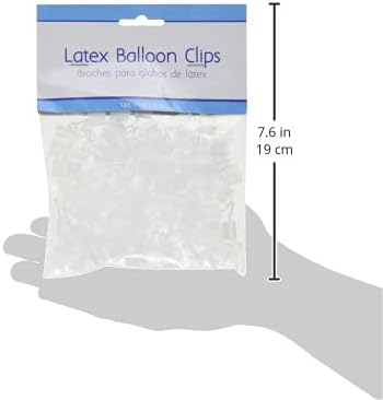 Premium Clear Plastic Latex Balloon Clips - 0.5" (144 Ct) - Quick & Easy Party Decoration Solution - Effortless Sealing for All Events and Celebra...