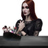 Purple Coffin Makeup Brush Holder |3-Compartment Vanity Organizer and Desk Storage for Lipstick & Eyeshadow Pen| Skincare Cosmetic Display Cases f...