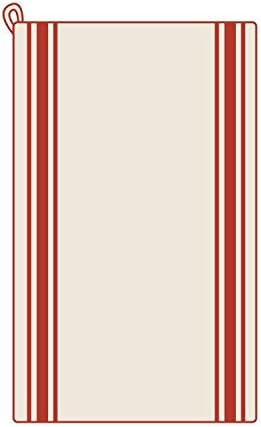 Aunt Martha's 18-Inch by 28-Inch Package of 3 Vintage Dish Towels,Cotton, Red Striped...