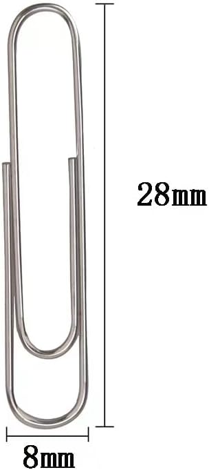 6Pcs Silver Paper Clips 600 pcs, Smooth Paper Clips Silver, 1.3 Inch Paper Clips Medium Size, Paperclips Office Supplies, Small Paper Clips for Pa...