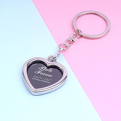 Photo Frame Keychain for Women Men Heart Picture Frame Keychains for Best Friend Birthday Christmas Gifts for Girlfriend Boyfriend picture key cha...