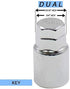 Wheel Accessories Parts 4 Locks + Key M12 x 1.5 12 x 1.5 Thread Open End 0.83" Long Locking Wheel Lug Nuts Lock Chrome Dual Hex Key 13/16" and 3/4...
