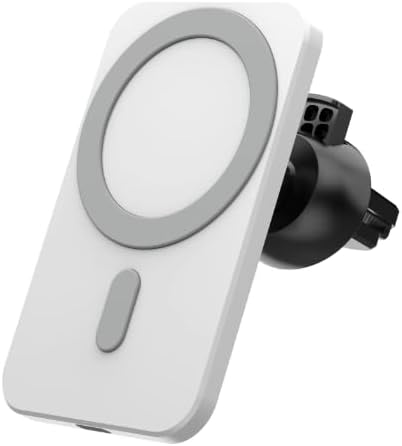 M&S Home 15w Wireless Fast Car Charger Compatible with MagSafe Devices for iPhone 12/13/14/15/SE/XS/XR/X/8/Plus, Car Phone Holder, Qi-Compatible, ...