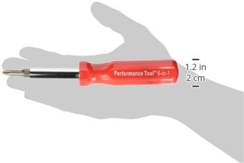Performance Tool W975 6-in-1 Quick Change Screwdriver With Hex Torque Handle, Chrome Vanadium Steel...