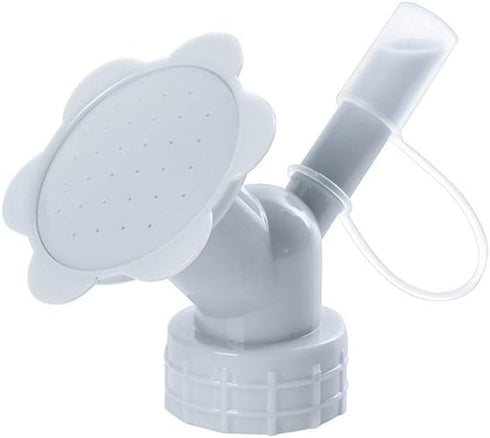 White Bottle Cap Sprinkler 2 in 1 Reusable Plastic Sprinkler Nozzle for Flower Bottle Watering Cans Shower Head Garden Tool Grey Color Lawn and Ga...