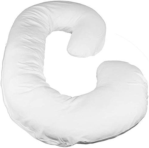Betty Dain Stretch Jersey Pregnancy/Maternity Pillowcase C-Shape Compatible, 100% Cotton Stretch Jersey, Stretch Fabric, Machine Washable, 60" x 2...