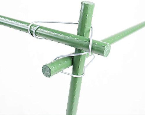 20Pcs Plant Cages Connector Vegetable Trellis Wire Clip Plantn Cages Steel Buckle Fixing Clamp for Build Home Garden Greenhouse Plants Climbing Pi...