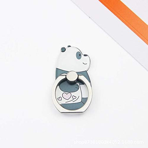 4Pcs Cute Phone Ring Holder Stand, Bear Panda Mobile Phone Stand Holder 360 Rotation Finger Ring Grip Mount for Cellphones (Panda Grip)...