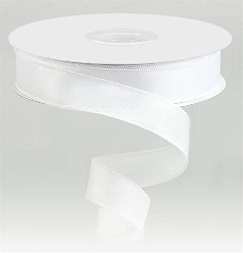 Solid Canvas Wired Edge Ribbon (White, 1.5 Inch x 50 Yards)...