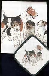Wire Fox Terrier Dish Towel & Potholder...