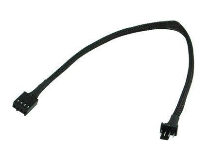 12" PWM 4 pin Extension Cable with Black Sleeving # FC44PWM-12BKS...