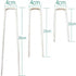 U/D 4 Inch Galvanized Landscape Staples 60 Pack 11 GaugeGarden Stakes Heavy-Duty Sod Pins Anti-Rust Fence Stakesfor Weed Barrier Fabric Ground Cov...