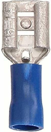Install Bay BVFD250 Vinyl Female Connector 16/14 Gauge .250, Blue (100-Pack)...
